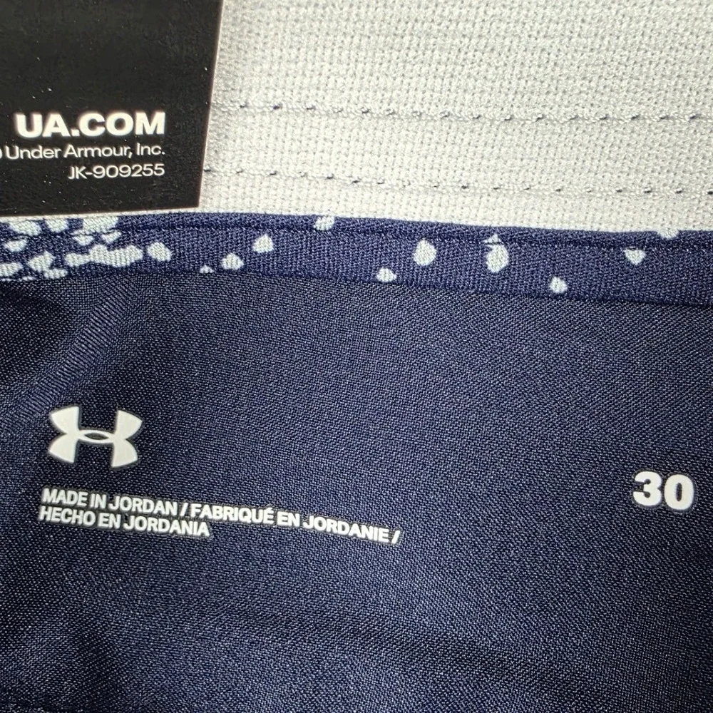 Under Armour Golf Shorts Mens 30 Blue White Galaxy Print 10
